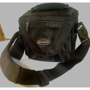 Camera Bag Black Adjustable Removeable Strap Zip Divider 6 Various Type Pockets